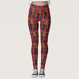 Legging Vidro Colorido Moderno Três Reis Magos em Portuguê