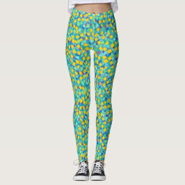 Legging Vidro Manchado Geométrico Abstrato Colorido Resfri