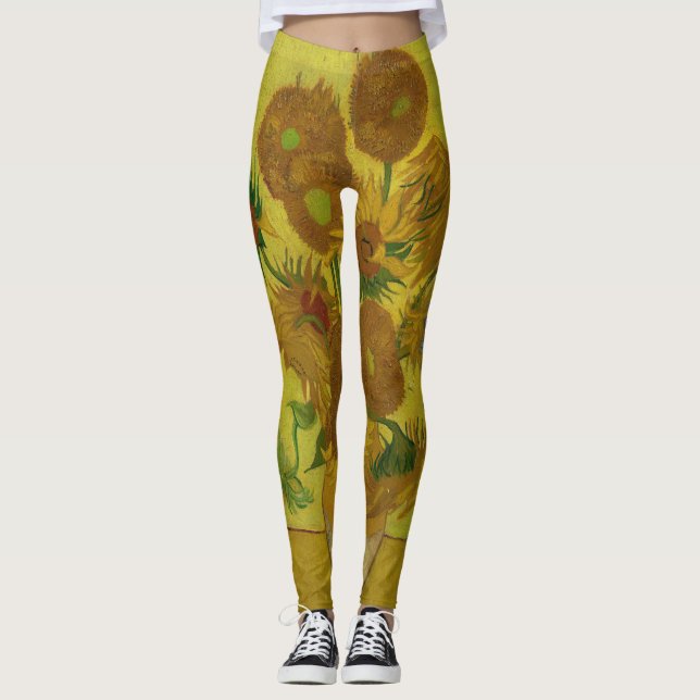 Legging Vincent Van Gogh 15 Sunflower Painting (Frente)