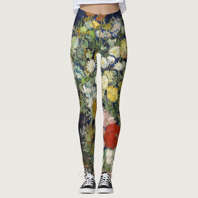 Legging Vincent van Gogh - Buquê de Flores em um Vase (Frente)