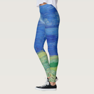 Legging Vincent van Gogh - Campos de trigo sob nuvens de t