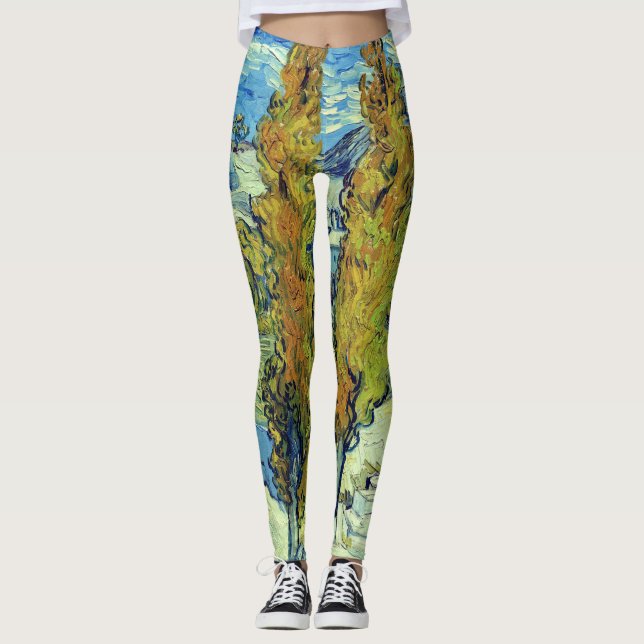 Legging Vincent Van Gogh Dois Poplars em Santo-Rémy (Frente)