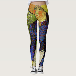 Legging Vincent van Gogh - Garota camponesa com chapéu de