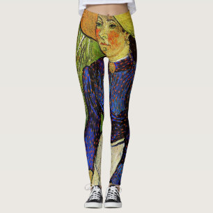 Legging Vincent van Gogh - Garota camponesa com chapéu de