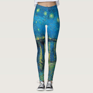 Legging Vincent Van Gogh Noite Estrelada sobre o Ródano