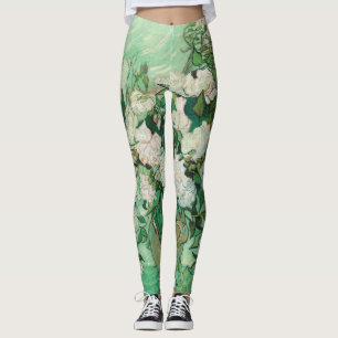 Legging Vincent van Gogh Vase com Galeria de Rosas RosaHD