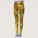 Legging Vincent van Gogh - Vase com Quinze Girassóis<br><div class="desc">Vase com Quinze Girassóis / Vase avec quinze Tornesols - Vincent Van Gogh,  agosto de 1888 - Girassóis versão 1888 (F454)</div>