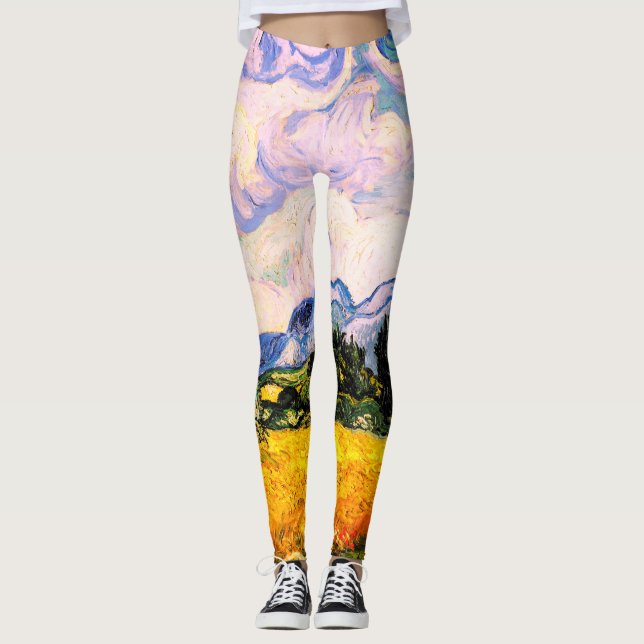 Legging Vincent Van Gogh Wheat Field com Cyprestes (Frente)