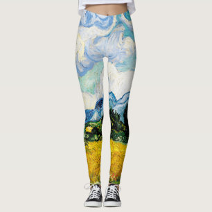 Legging Vincent Van Gogh Wheat Field com Cyprestes (1889)