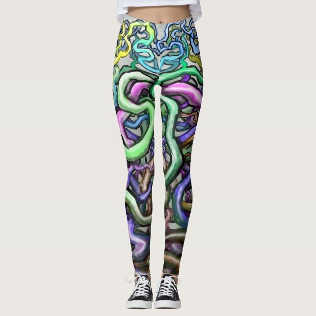 Legging Vinhas Arco-Íris Torcidas (Frente)