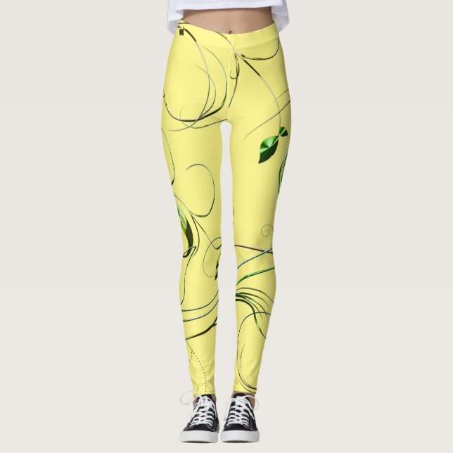 Legging Vinhas Verdes Amarelas (Frente)
