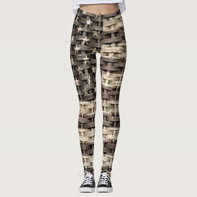 Legging Vintage American Flag #6 (Frente)