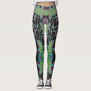 Legging Vintage Art Deco Jazz Pochoir Beetles em Jardim