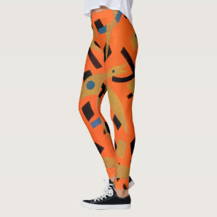 Legging Vintage Art Deco Jazz Pochoir Ouros Animais