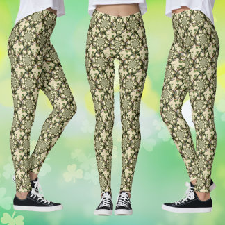 Legging Vintage Blarney Castle e Shamrocks Kaleidoscope