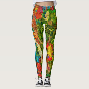 Legging Vintage Bloom Tropical Wilflower