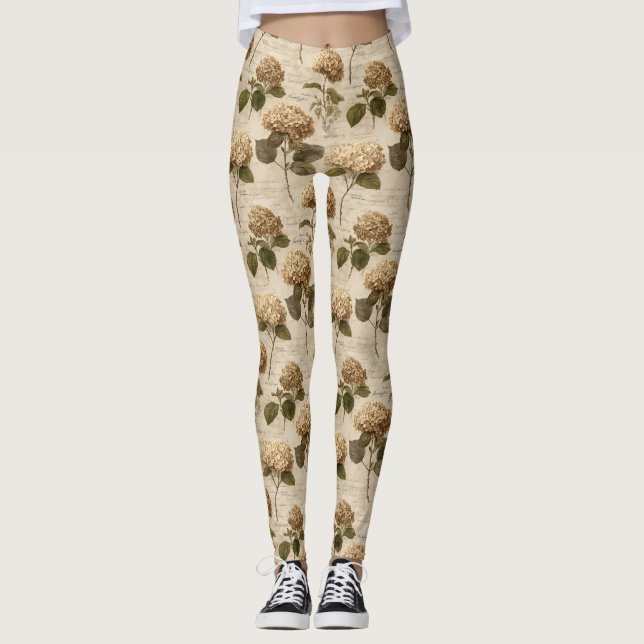 Legging Vintage Botanical Floral Pattern (2) (Frente)