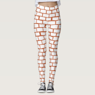 Legging Vintage Brick: Detalhe de fundo texturizado.