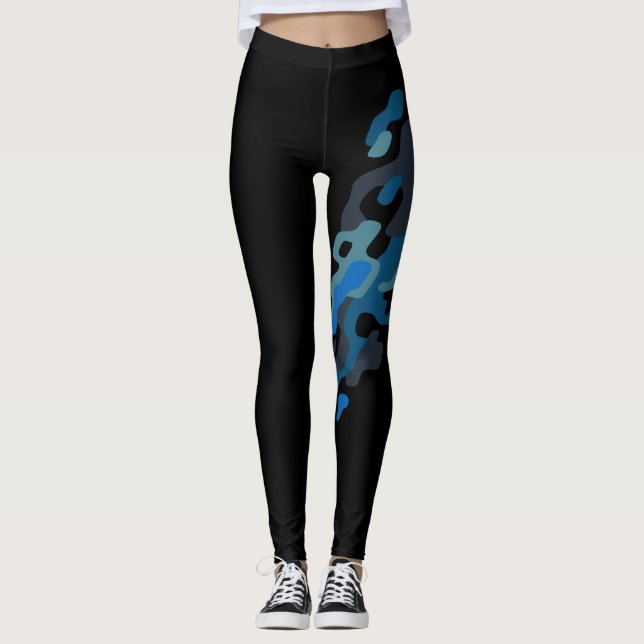 Legging Vintage Camo Camouflage Streak Blue (Frente)