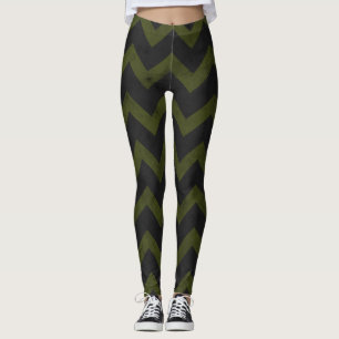 Legging Vintage chevron do exército da cinza escura