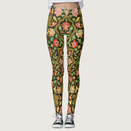 Legging Vintage Colorful Indian Floral Embroiderme Impress