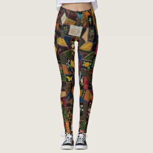 Legging Vintage Crazy Quilt