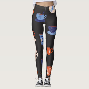 Legging Vintage Doodle Cups sem soleira