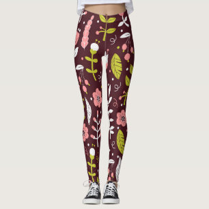 Legging Vintage Doodle Floral Sem Vista
