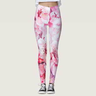 Legging Vintage Flor Petal Rosa Suave