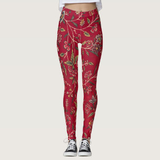 Legging Vintage Floral Impressão