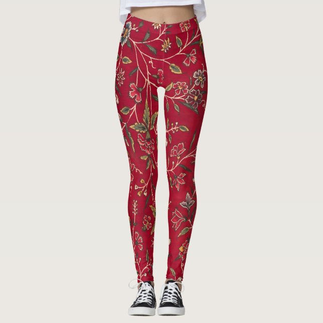 Legging Vintage Floral Impressão