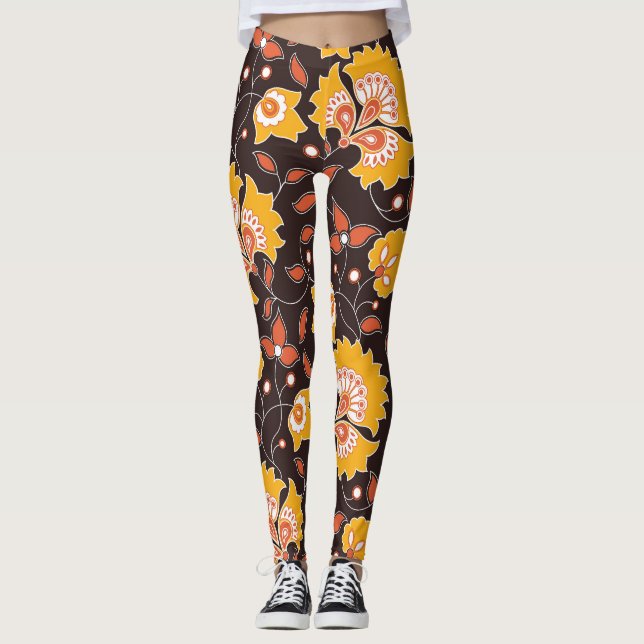 Legging Vintage Floral Invisível (Frente)