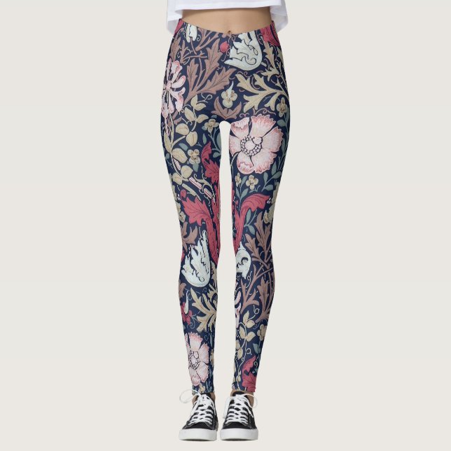 Legging Vintage Floral Pattern, William Morris (Frente)