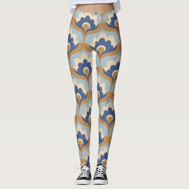Legging Vintage Floral Seamless Design. (Frente)