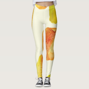 Legging Vintage Fruta de Aquarela Fresca