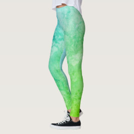 Legging Vintage Green e Blue Rainbow Design