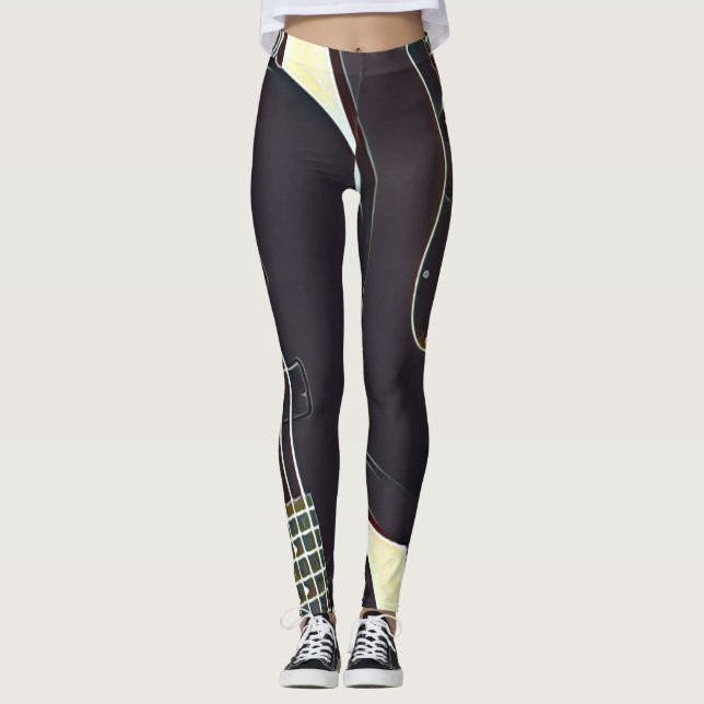 Legging Vintage guitarist birthday gift (Frente)