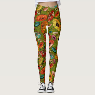 Legging Vintage - Impressão de papel tradicional japonês