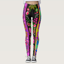 Legging Vintage Indian Boho Floral Multi