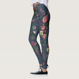 Legging Vintage Indigo Magical Botanical Garden