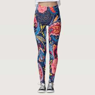 Legging Vintage Paisley Seamless Pattern Design