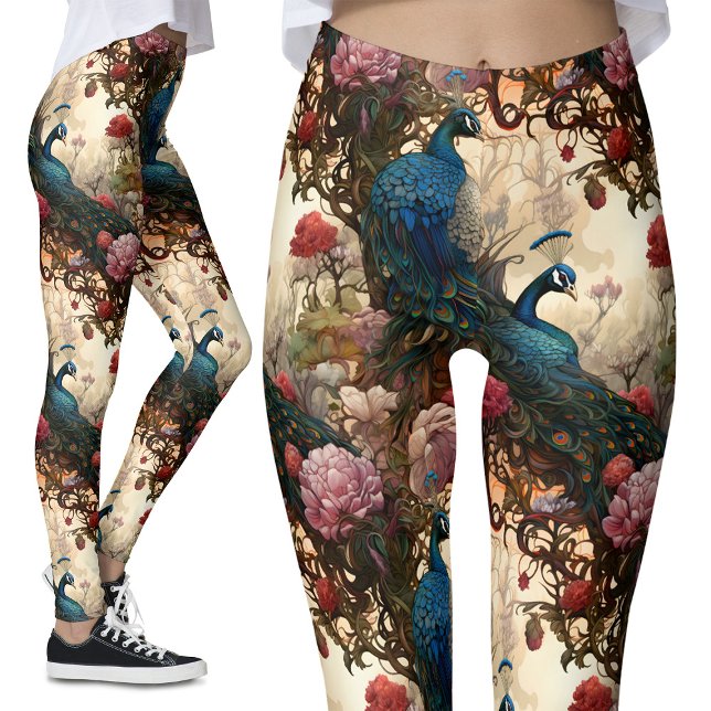 Legging Vintage Peacock Floral (Criador carregado)