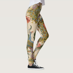 Legging Vintage Peacock Pattern Colorful Art