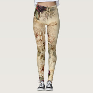 Legging Vintage - Pergaminho - Carta de Amor com Flores (7