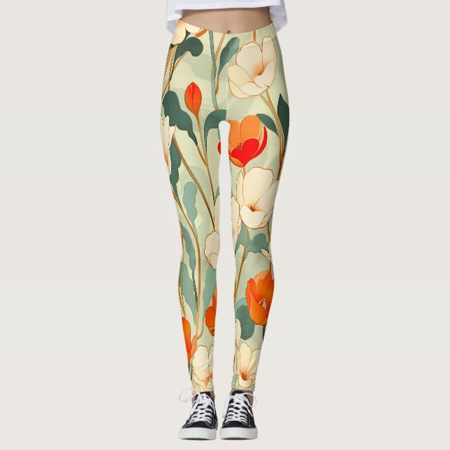 Legging Vintage Poppy Blossom (Frente)