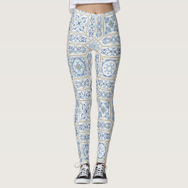 Legging Vintage Portugal Azulejo traditional