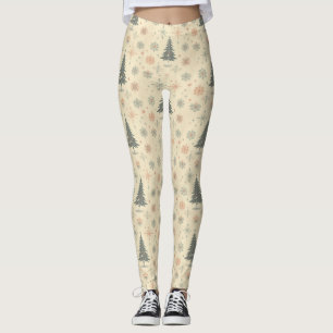 Legging Vintage/Retro Natal moderno/inverno