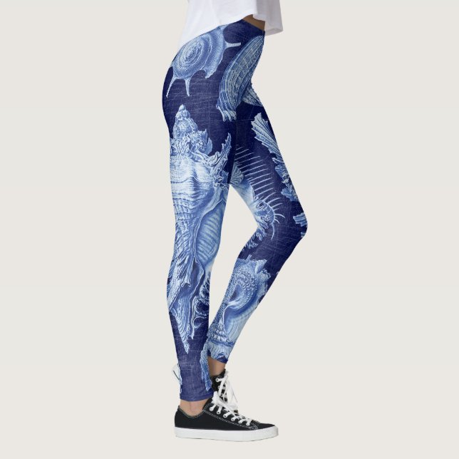 Legging Vintage Seashells Blue (Direita)
