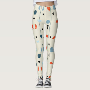 Legging Vintagem geométrica: padrão sem costura do século 