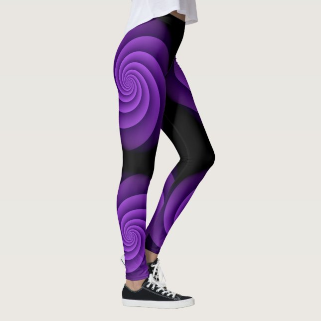 Legging Violência Espiral de Energia de Fundo (Direita)